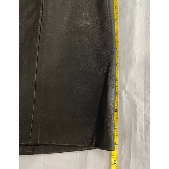 Talbots Skirt Women’s Size 6 Color Brown Leather Lined - Picture 4 of 10